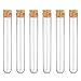 Superlady 18pcs 20x150mm 36ml Glass Test Tube with Wooden Stopper for Scientific Experiments, Party, Decorate the House, Candy Storage