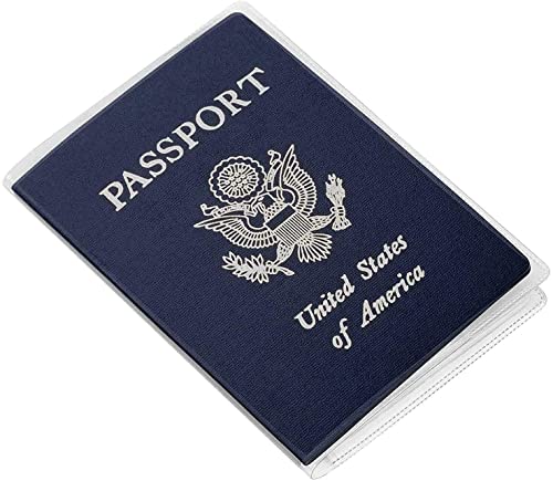 Clear Transparent Passport Cover Holder Case Organizer ID Card Travel Protector (Clear x5)