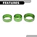 Partuto AC Air Conditioner Headlight Media Control Switch Knob Cover Ring - Car Interior Decal Trim - for Jeep Wrangler 2018-2023 Aluminum Alloy Green - 6 Pcs