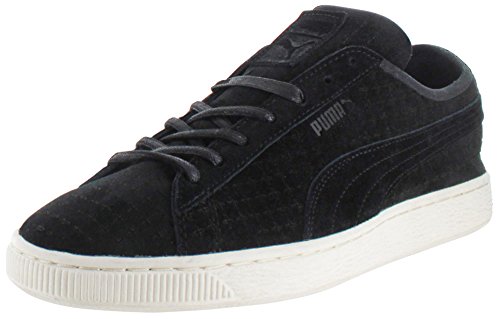 PUMA Mens Suede Courtside Perf Shoes, Black, Size 11