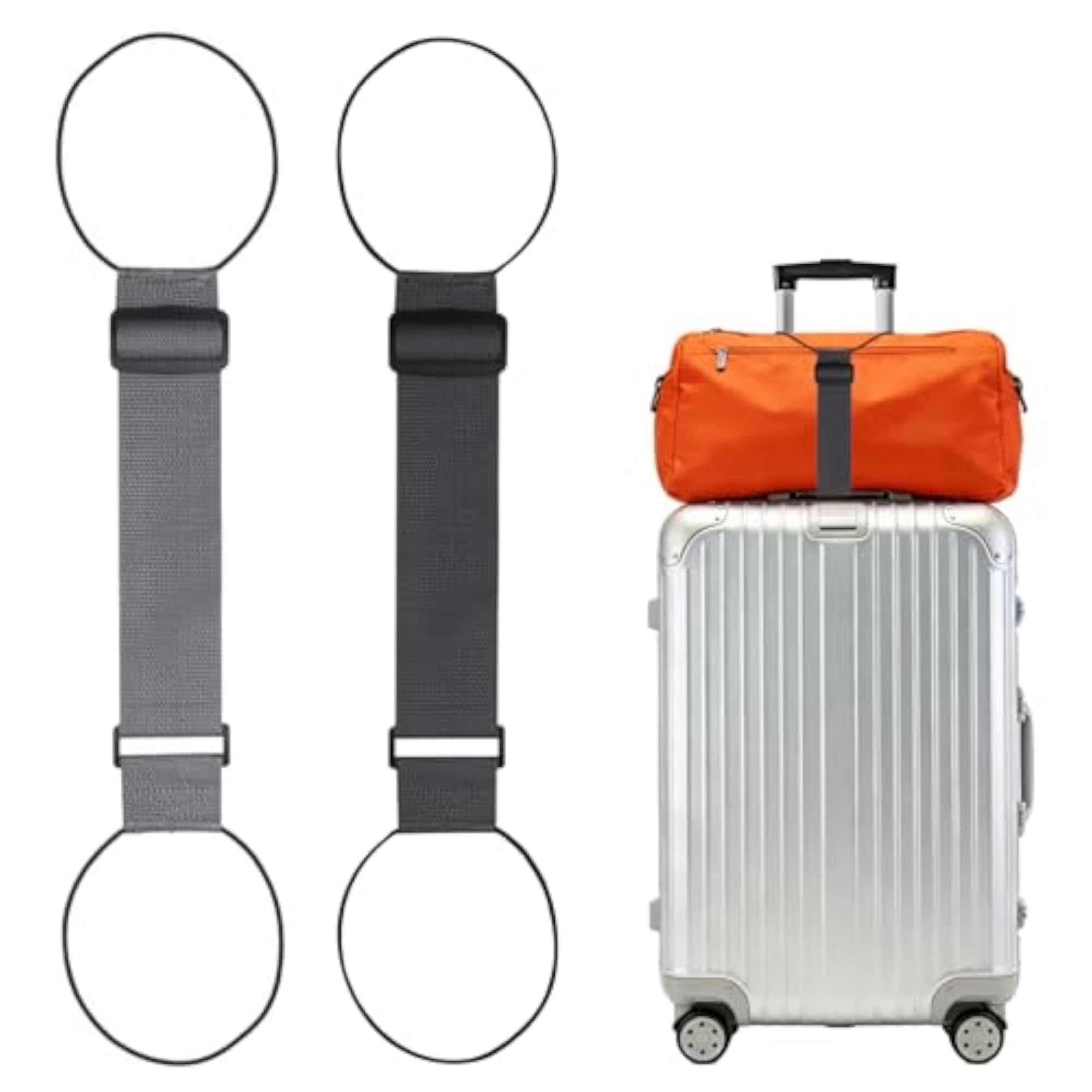 Luggage Straps 2 Pack, Adjustable Elastic Bungee Straps