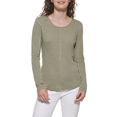 Image of DKNY Women's Crewneck Long Sleeve Layering Top