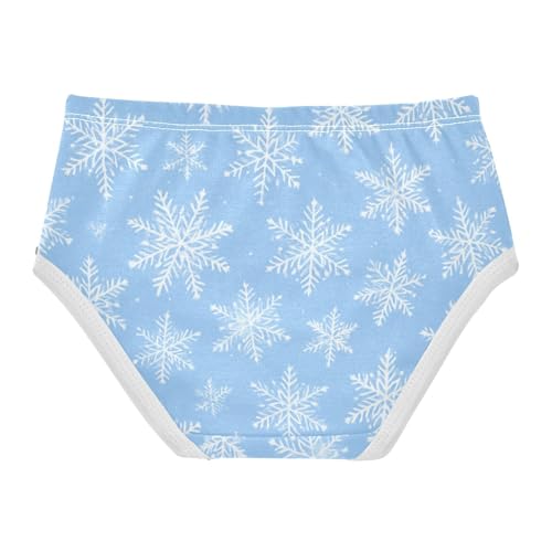 Girls' Organic Cotton Panties Breathable Toddler Underwear for Baby Girls Seamless Snowflake Pattern2