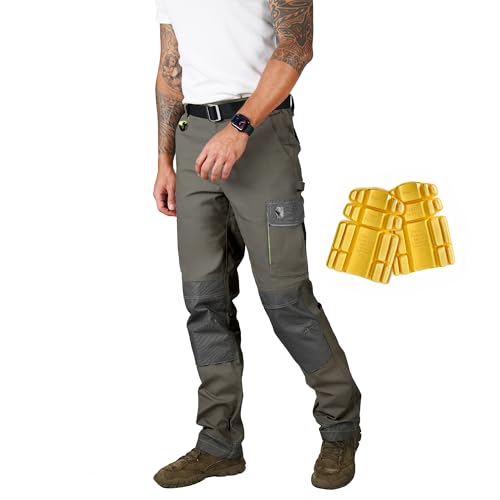Ellobird Men's Cargo Construction Flex Work Pant