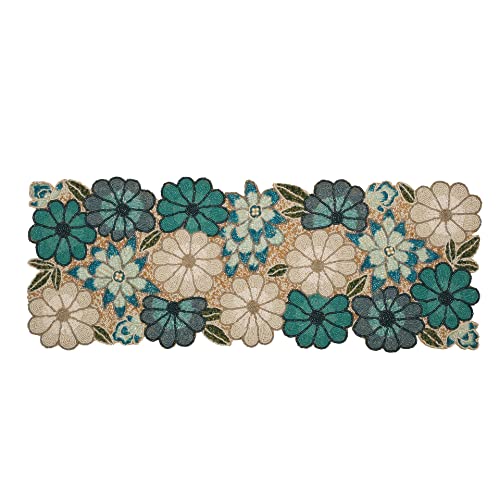 Beaded Runner, Beaded Table Runner 36 Inch, Rustic Farmhouse Hand Beaded Runner To Decorate Harvest Xmas Wedding Family Party Bridal Shower Dinner Table Décor - 13X36 Inch - Teal Combo #TOP2