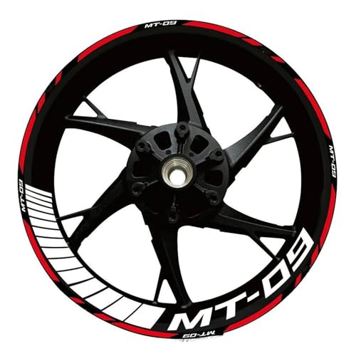 Autocollants bord jante moto Yamaha MT09 réfléchissants style 23