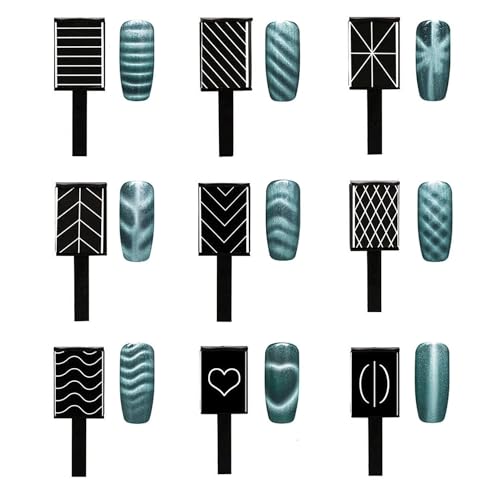 Image of 15Pcs Nail Magnet Set Cat Eye Gel Nail Polish Magnet Wand Magnetic Nail Polish Cat Eye Magnet for Nails Cat Eye Magnets Sticks Nail Design Tools Nail Art Accessories (15PCS SET MAGNET)