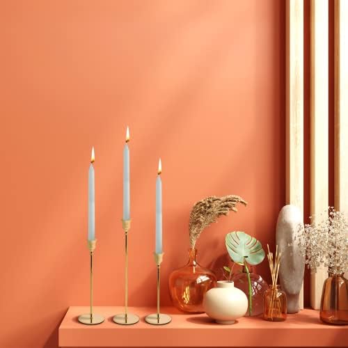 Mardiko Metal Candle Holders Candlesticks Candle Decoration for Romantic Dinner Wedding, Church, Fall, Holiday, Bedroom, Birthday Party, Winecup Shape Golden