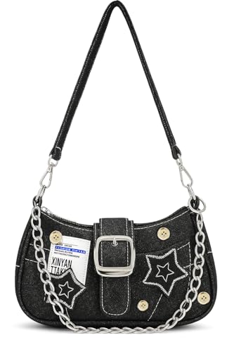 Y2k Bag, Vintage Tasche, Vintage Bag, Y2k Tasche, Women Handtasche, Bags MäDchen, Aesthetic Taschen, Purse 2000s, Punk-Style Damen-Umhängetasche, für Den Alltag, Geschenke