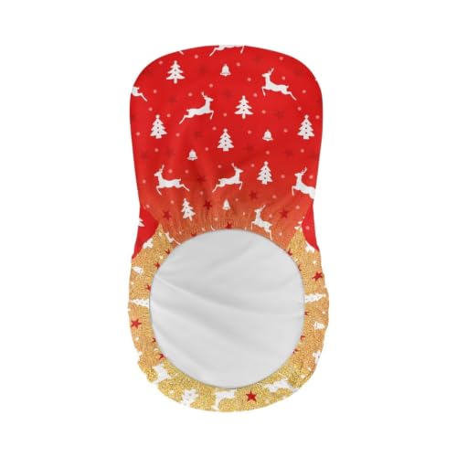 Image of Christmas Reindeer Bar Stool Chair Cover with Back Stretch Swivel Barstool Slipcovers with 4 pcs Seat Couch Cover Waterproof Anti-Scratches Spills Chair Covers