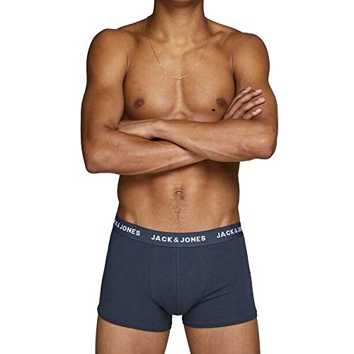JACK & JONES Herren Jacanthony Trunks 3 Pack Blue Boxershorts, Blau (Blue Nights Detail: Blue Night - Blue Night), XL EU – Ansicht 4
