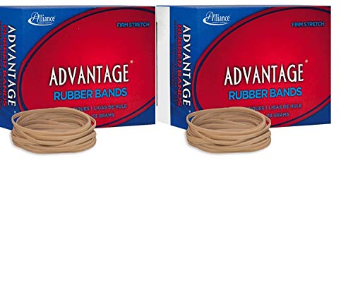 Alliance Rubber 26339 Advantage Rubber Bands Size #33, 1/4 lb Box Contains Approx. 150 Bands (3 1/2" x 1/8", Natural Crepe) (2)