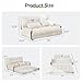 MAXYOYO Adjustable Floor Sofa Couch with 2 Pillows, Multi-Functional Bean Bag Bed, 5-Position Foldable Lazy Sofa Sleeper Bed with Armrest Versatile Floor Seating for Reading Gaming, Beige, Double