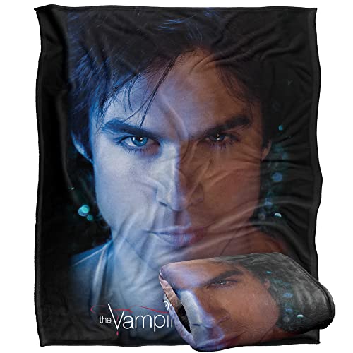 Vampire Diaries Damon Eyes Officially Licensed Silky Touch Super Soft Throw Blanket 50