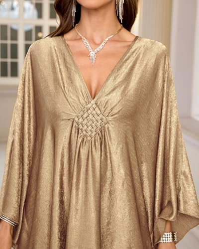 Robe longue caftan de plage ample pour masquer les rondeurs