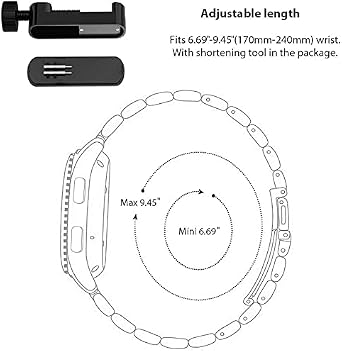 Lamshaw Shock Clock 3バンド対応 ステンレススチールメタル交換用ストラップブレスレット Pavlok Shock Clock 3対応