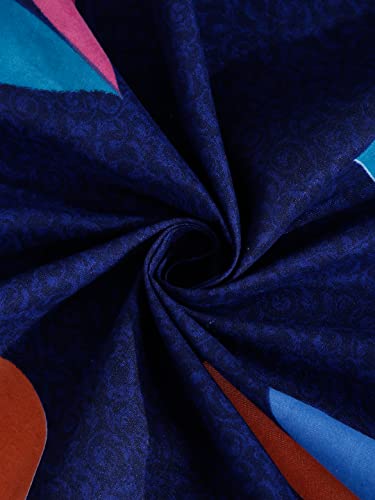 Image of Fashion String Microfibre Little Heart Blue Corner Elastic Fitted Double Bedsheet (72x78 Inches) with 2 Pillow Covers