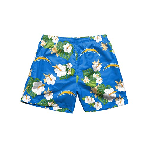 Image of FOCO NFL Mens NFL Team Logo Floral Hawaiian Swim Suit Trunks
