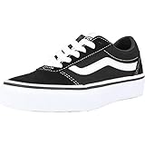 Innenmaterial Textil Vans Unisex Kinder Ward Suede/Canvas Sneaker, Schwarz ((Suede/Canvas) Black/White Iju), 38 EU