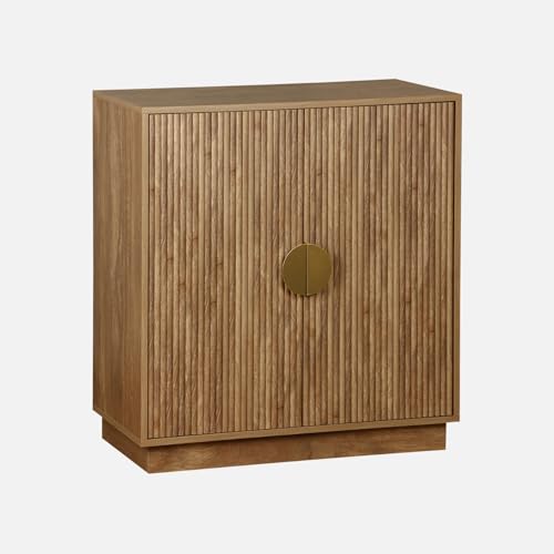 sweeek - Aparador de 2 Puertas, 80cm, Celian, manguier, 80x40x85 cm