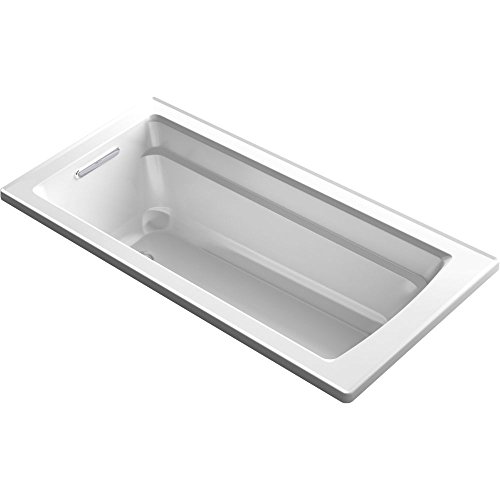 KOHLER Archer ExoCrylic 66 In. x 32 In. Drop-In Bath with Reversible Drain, White