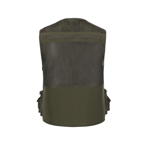 Image of Hbufnha Outdoor Fishing Hunting Vest Multi Pockets Work Cargo Jacket