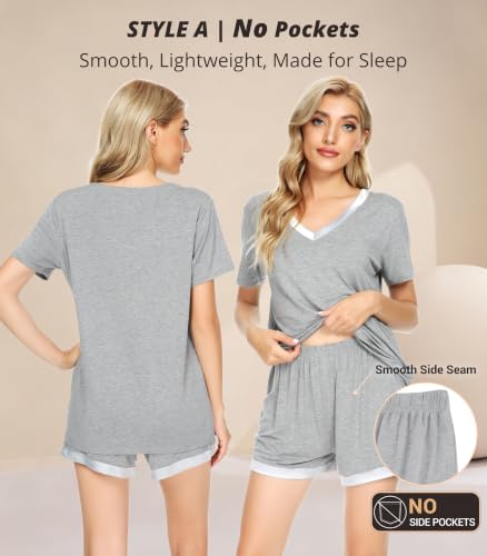Image of WiWi Viscose from Bamboo Pajamas Set for Women Super Soft Short Sleeve Cooling Summer Plus Size Pjs Sets Sleepwear S-4X