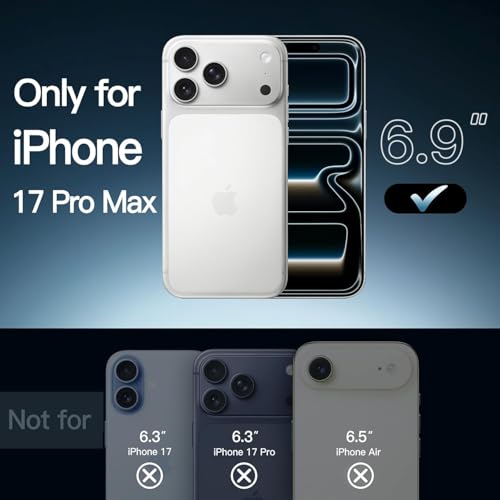 Image of SBMS Ultra-Hybrid Crystal Clear Back Case Cover for Apple iPhone 17 Pro Max | Shockproof Design | Hard Back Cover for iPhone 17 Pro Max (PC & TPU, Magsafe Compatible, Clear)