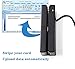 USB 3-Track Magnetic Stripe Card Reader - Mini MSR Swiper for POS, Access Control, Cashier Registry - Plug & Play