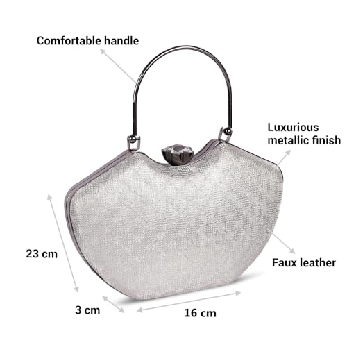 Image of Mochi Women's Fashionable Faux Leather Party Clutch