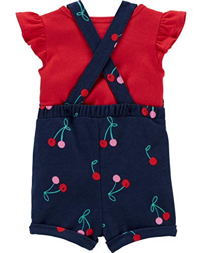 Set de 2 shortalls salopette courte bébé Carter's bleu 9 mois - 2