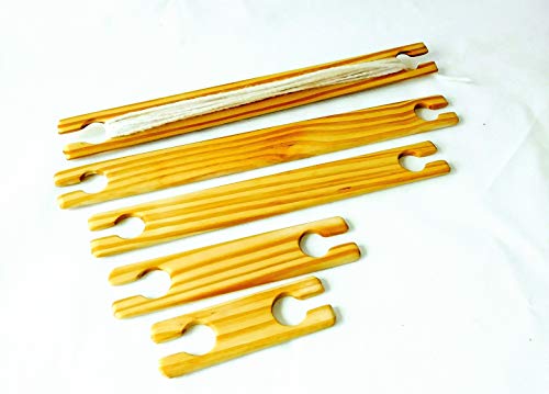 5 Variety sizes Stick Shuttles 4,6,8,10 and 12 inch weaving stick shuttles.