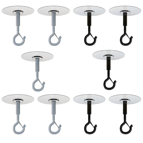 Aufuga No Hole No Drilling Adhesive Ceiling Hooks for Hanging