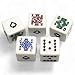 Poker Dice Set Ace K Q J 10 9 – 16mm High-Contrast Multi-Color Card Symbols – 2026 Series - White Squared Corners Spades Ace (2 Sets - Game Night Pack)