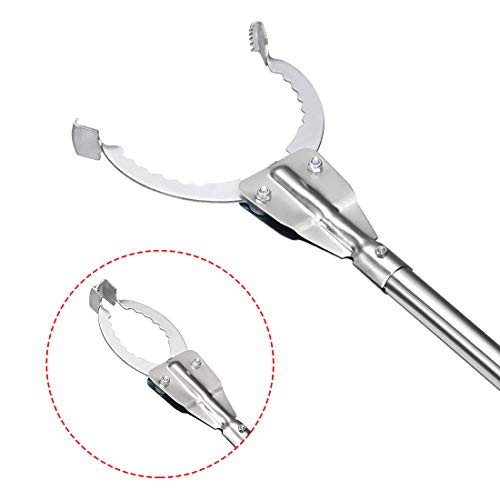 uxcell 36inch grabber gripper tool extender claw garbage picker stainless steel gray 2pcs