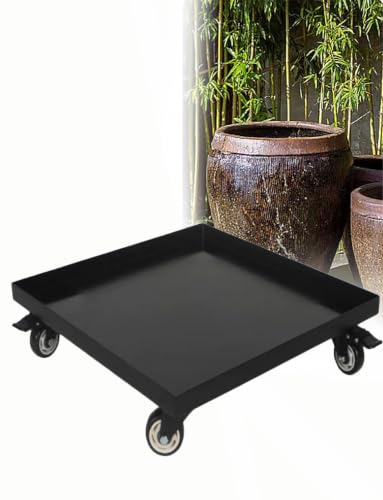 Plato rectangular grueso para macetas grandes de interior y exterior en plastico resistente 2