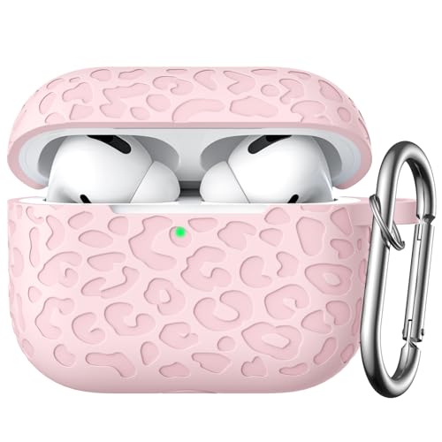 DGege Compatible for AirPods Pro 2nd Generation Case Cover,Protective Silicone Skin Accessories with Keychain for Women Men Compatible with Apple AirPods Pro Gen 2(2022), Front LED Visible,Light Pink