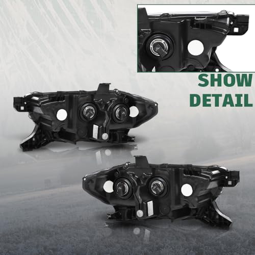 Image of GRAND ORANGE Left and Right Side Headlight Assembly W /O LED Daytime Running Front Headlamp Compatible with Toyota Tacoma SR5 Crew Cab /Extend Cab pickup 2019-2023 2PCS Clear