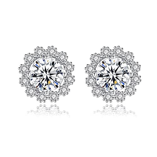 Boucle d'oreille moissanite argent sterling gemme diamant bijoux de fête