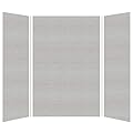 Transolid SWK603696-27 SaraMar 36-in X 60-in X 96-in Glue 3-Piece Shower Wall Kit, Grey Beach