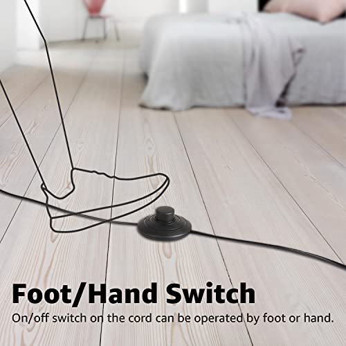 Sunvie 2 Pack Led 120V Spotlights Indoor, 3W Up Lights Floor Spotlight, , 3000K Uplights Indoor Accent Lighting For Plants Pictures Artwork, 5.9 Ft Cord With Foot Switch #TOP3