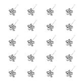 Nase Barbell Bar Größe: 20 Gauge (0,6 mm), Gesamtlänge: 14 mm, Blume Durchmesser: 4 mm, geeignet für jeden Tag, Urlaub, Hochzeit, Weihnachten, Geburtstag Geschenk, Freundschaft Geschenk, Abschluss Geschenk.