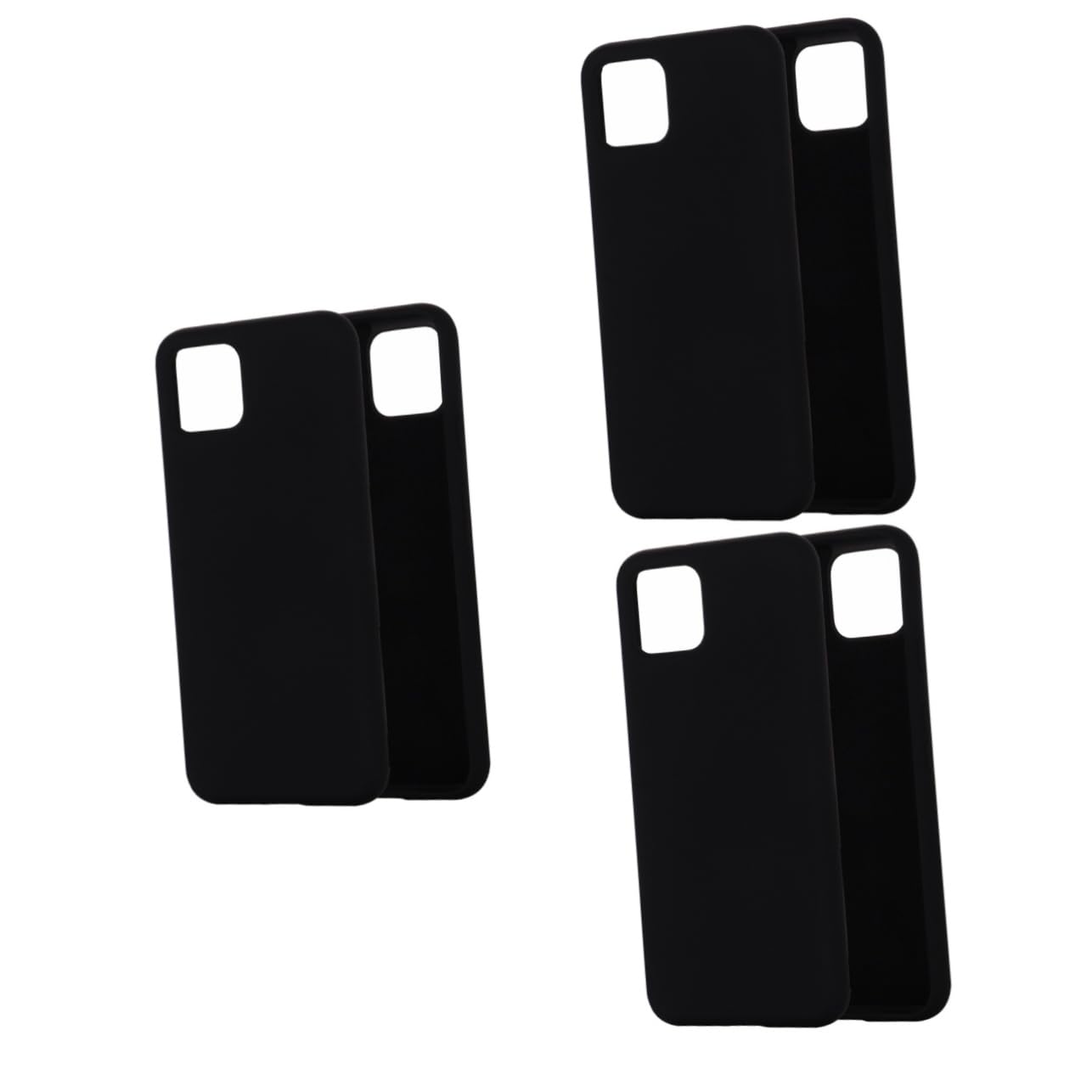 Hemobllo 3pezzi Cover Per Smartphone Silicone Liquido Resistente Ai Graffi Design Completamente Coprente e Antishock Compatibile Con Nera