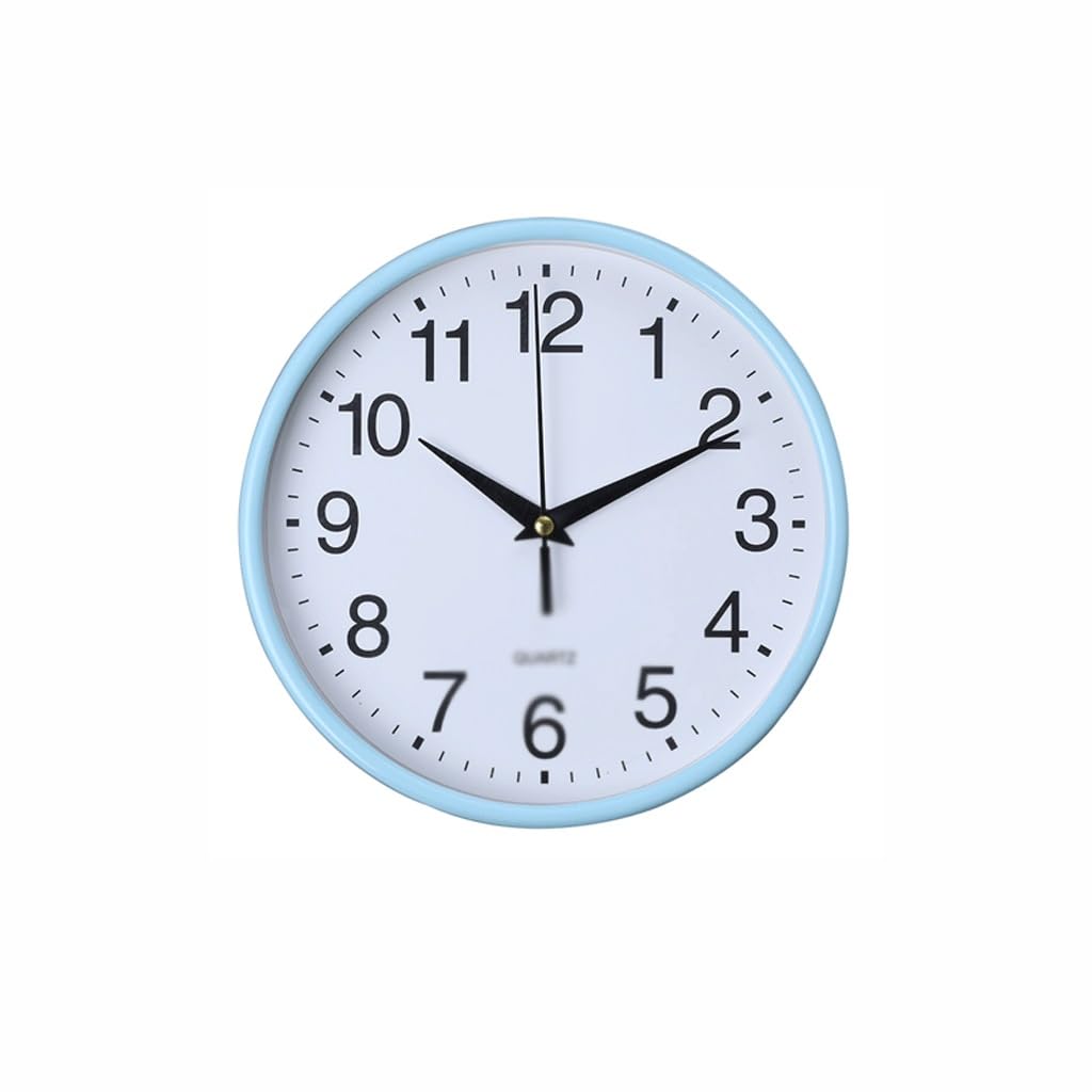SLEEVE Decorative Clock Simple Plastic Silent Wall Clock Living Room Digital Clock Round Clock Wall Clock(A)
