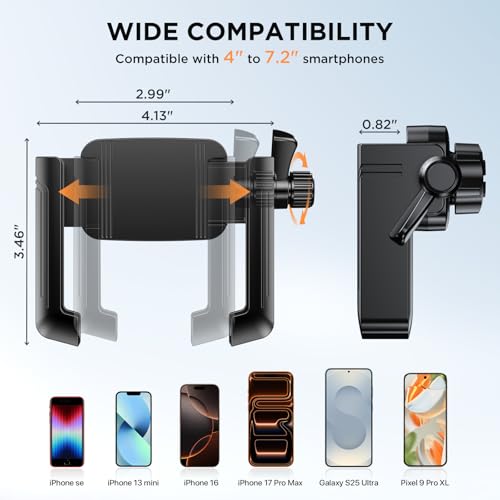 Miracase Bike Phone Holder, [Support Video Recording]