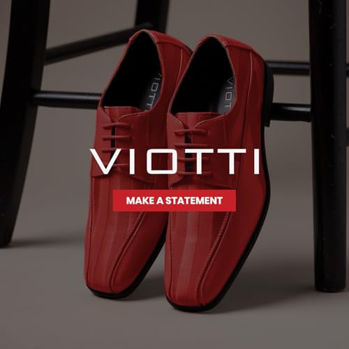 Image of Viotti 179, Casual Dress Oxford Shoes for Men, Satin Striped Lace-Ups, Men's Business Casual Leather & Satin Shoe, for All Formal Occasions