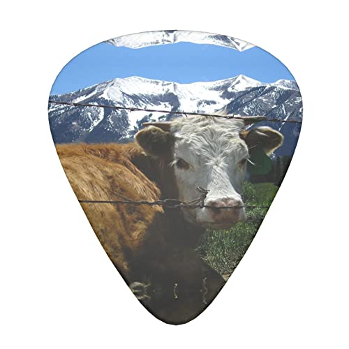Ensemble de 12 médiators de guitare vache Animal de ferme pour guitare acoustique, guitare électrique, contrebasse… - Les Beatles, Paul McCartney, John Lennon, RIngo Starr, George Harrison Ensemble de 12 médiators de guitare vache Animal de ferme pour guitare acoustique, guitare électrique, contrebasse…