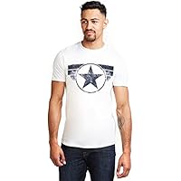 Marvel Camiseta para Hombre con el Logotipo del Capitán América,