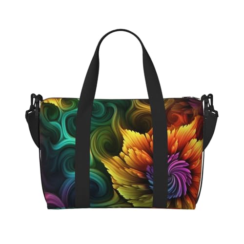 Sac de voyage à fleurs colorées idéal pour vos week-ends et escapades en avion