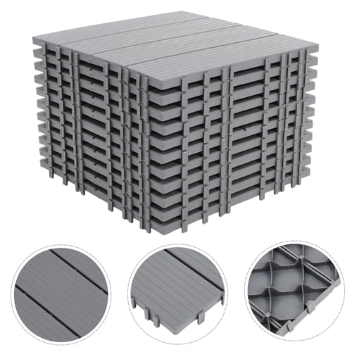 Baldosas entrelazadas impermeables de imitación madera para patio y terraza Gadpiparty 2